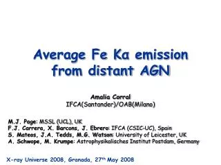 Average Fe K ? emission from distant AGN