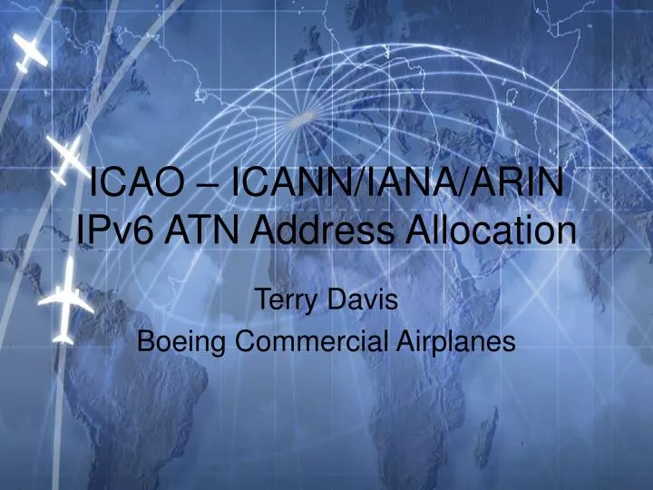 icao icann iana arin ipv6 atn address allocation