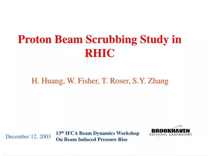 proton beam scrubbing study in rhic