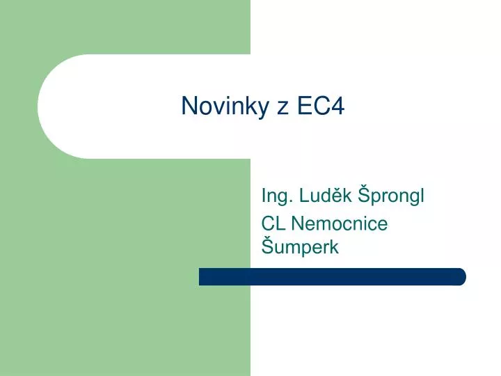 novinky z ec4