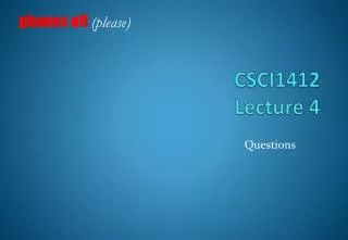 csci1412 lecture 4