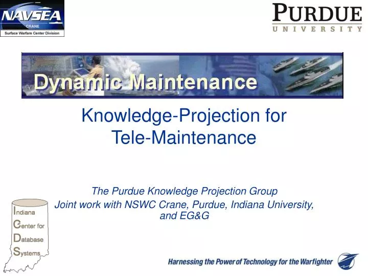 knowledge projection for tele maintenance