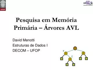 pesquisa em mem ria prim ria rvores avl