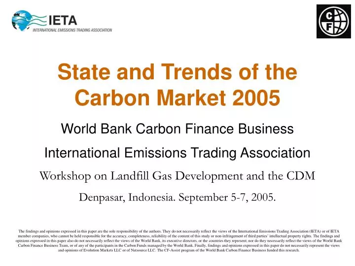 state and trends of the carbon market 2005