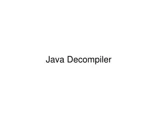Java Decompiler