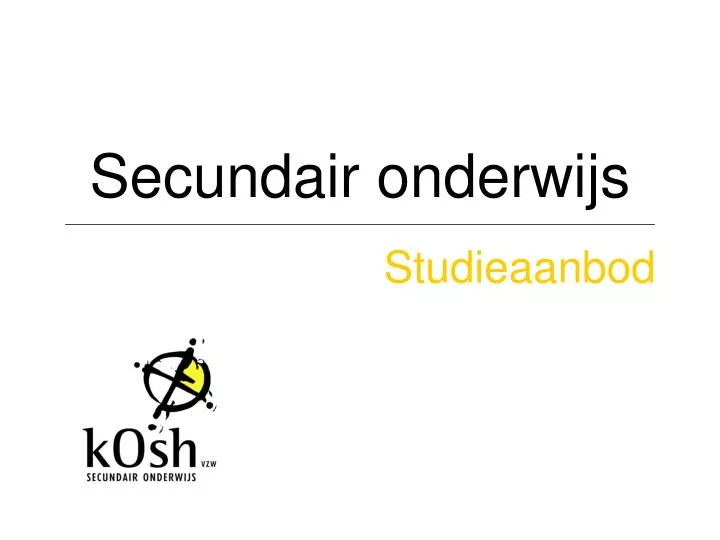 secundair onderwijs