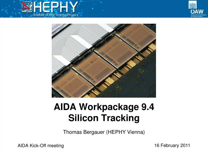 aida workpackage 9 4 silicon tracking