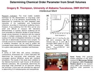 Determining Chemical Order Parameter from Small Volumes