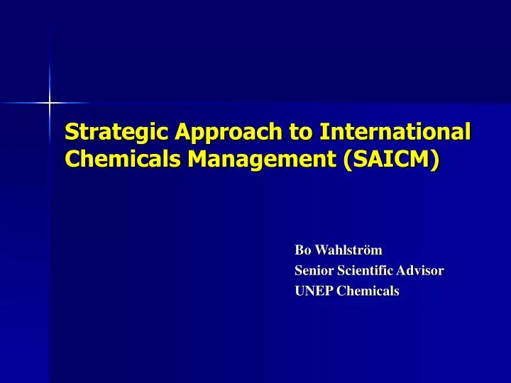 strategic approach to international chemicals management saicm