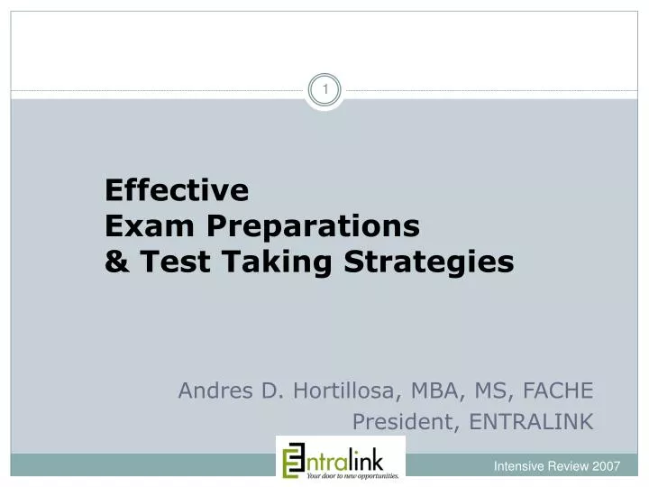 effective exam preparations test taking strategies