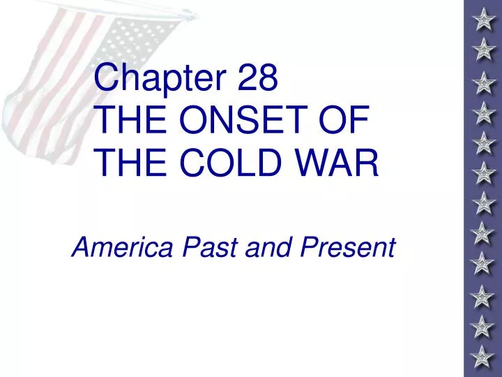 chapter 28 the onset of the cold war