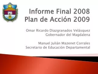 informe final 2008 plan de acci n 2009
