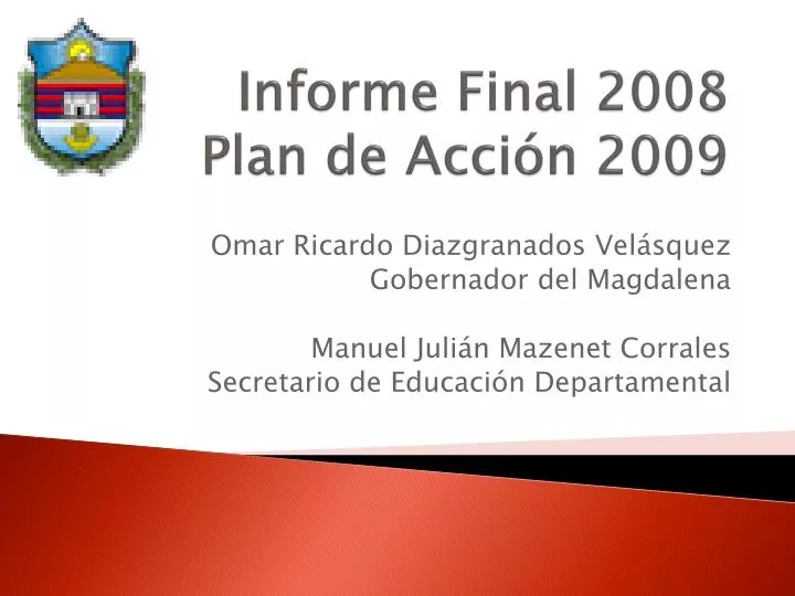 informe final 2008 plan de acci n 2009