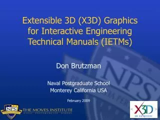 Extensible 3D (X3D) Graphics for Interactive Engineering Technical Manuals (IETMs)