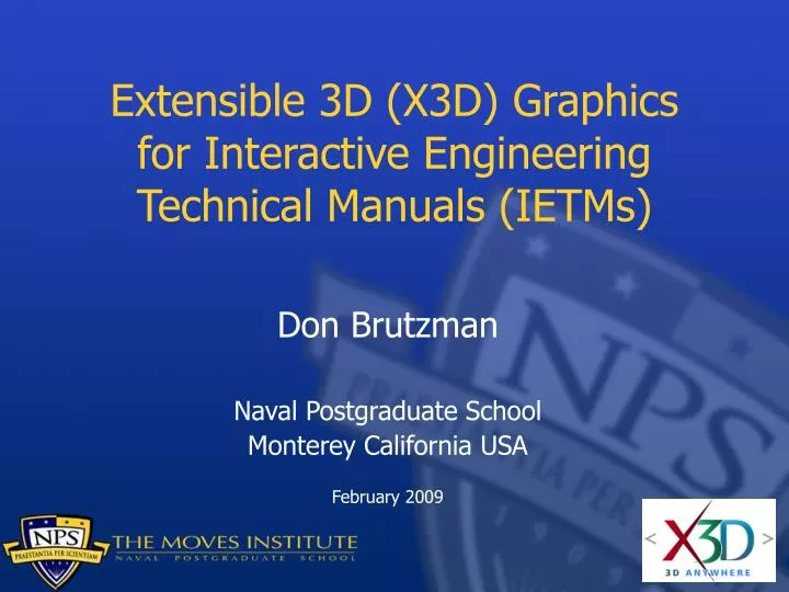extensible 3d x3d graphics for interactive engineering technical manuals ietms