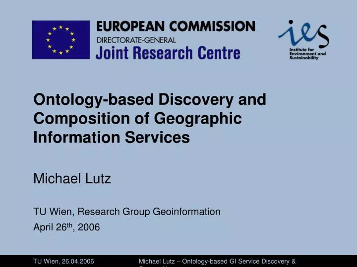 ontology based discovery and composition of geographic information services