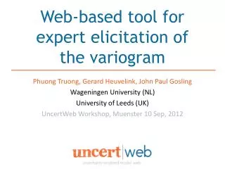 Web-based tool for expert elicitation of the variogram