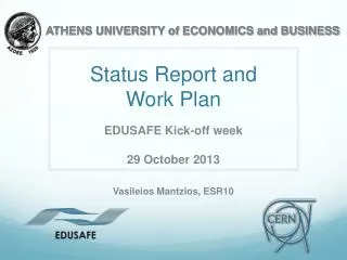 Status Report and Work Plan