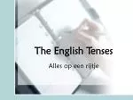 The English Tenses - slide 1
