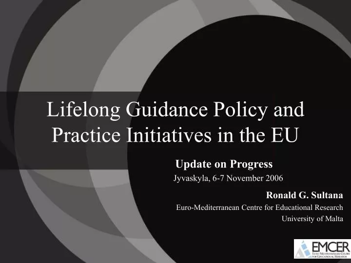 lifelong guidance policy and practice initiatives in the eu
