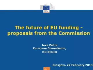 The future of EU funding - proposals from the Commission