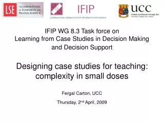 Designing case studies for teaching