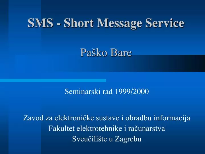 sms short message service pa ko bare