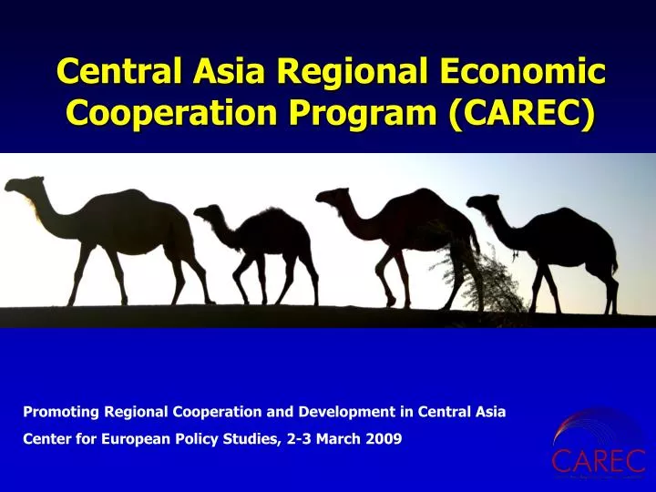 central asia regional economic cooperation program carec