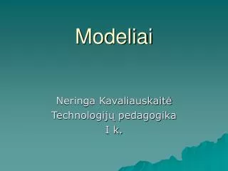modeliai
