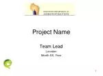 Project Name - slide 1