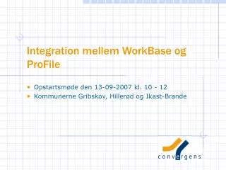 integration mellem workbase og profile