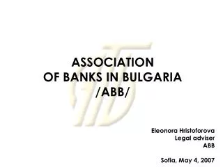 ASSOCIATION OF BANKS IN BULGARIA /ABB/