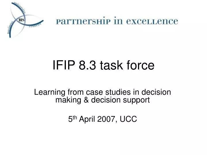 ifip 8 3 task force