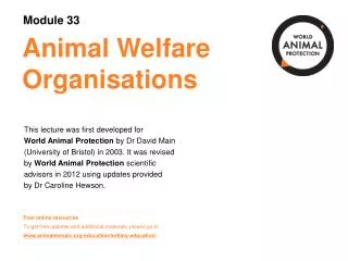 Animal Welfare Organisations