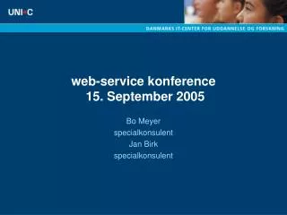 web service konference 15 september 2005