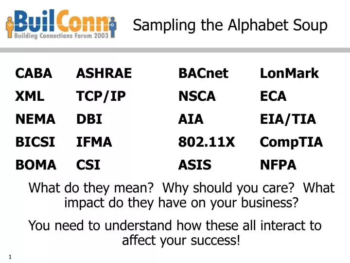 sampling the alphabet soup