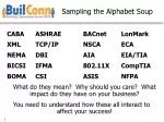 Sampling the Alphabet Soup - slide 1