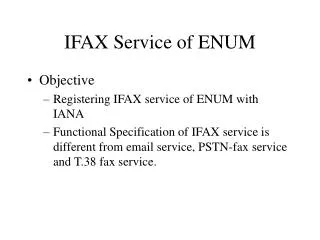 IFAX Service of ENUM