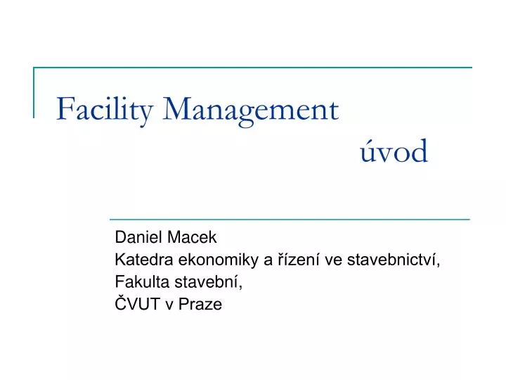 facility management vod