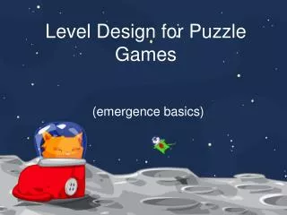 Level Design for Puzzle Games