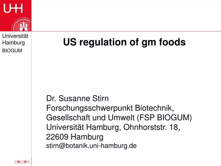 us regulation of gm foods