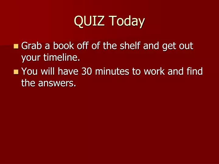 quiz today