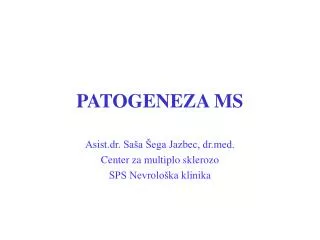 patogeneza ms