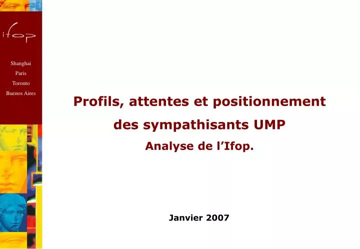 profils attentes et positionnement des sympathisants ump analyse de l ifop