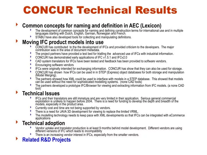concur technical results