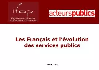 les fran ais et l volution des services publics