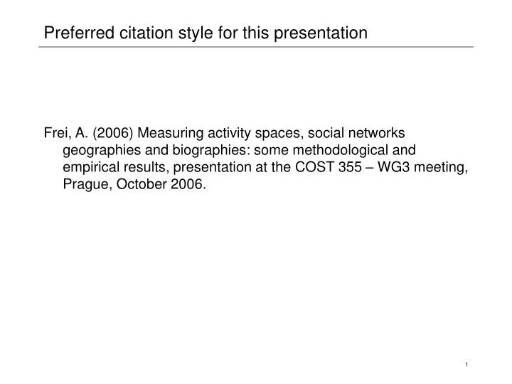 preferred citation style for this presentation