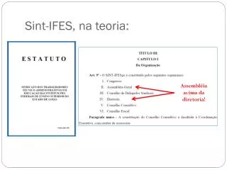 sint ifes na teoria