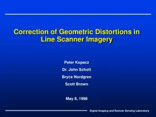 Correction of Geometric Distortions in Line Scanner Imagery