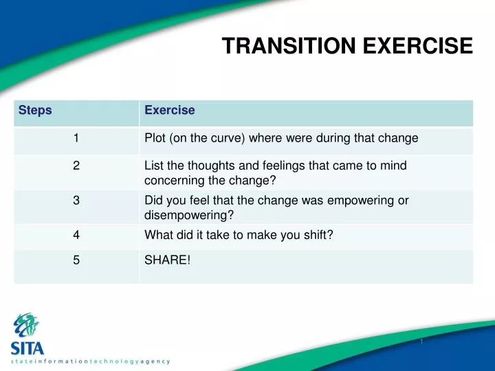 transition exercise